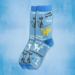 E&S PETS Valentine's Day I Love My Cat Sock Daddy, Light Blue, one size slide 2 of 4