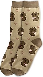 E&S PETS Chocolate Labrador Sock Daddy, Brown, one size
