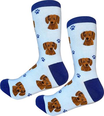 Show full view: E&S PETS Red Dachshund Sock Daddy, Light Blue, one size slide 4 of 4