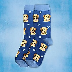E&S PETS Yellow Labrador Sock Daddy, Blue, one size slide 2 of 4