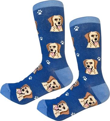 Show full view: E&S PETS Yellow Labrador Sock Daddy, Blue, one size slide 4 of 4