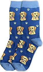 E&S PETS Yellow Labrador Sock Daddy, Blue, one size