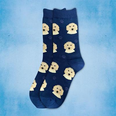 Show full view: E&S PETS Goldendoodle Sock Daddy, Blue, one size slide 3 of 4