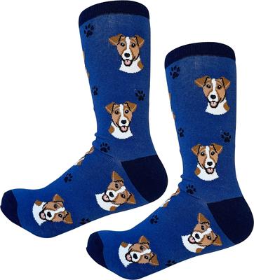 Show full view: E&S PETS Jack Russell Sock Daddy, Blue, one size slide 4 of 4