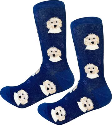 Show full view: E&S PETS Goldendoodle Sock Daddy, Blue, one size slide 4 of 4