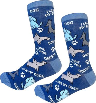 Show full view: E&S PETS Valentine's Day I Love My Mutt Sock Daddy, Blue, one size slide 5 of 5