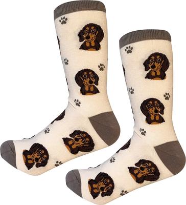 Show full view: E&S PETS Black Dachshund Sock Daddy, Cream, one size slide 4 of 4