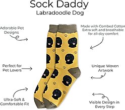 E&S PETS Black Labradoodle Sock Daddy, Orange, one size slide 2 of 4