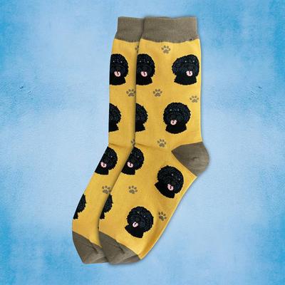 Show full view: E&S PETS Black Labradoodle Sock Daddy, Orange, one size slide 3 of 4