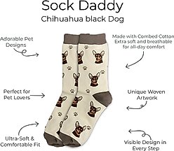 E&S PETS Black Chihuahua Sock Daddy, Blue, one size slide 2 of 4