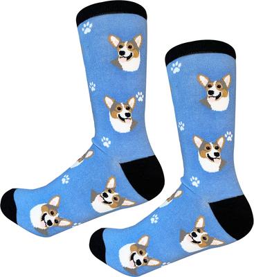 Show full view: E&S PETS Welsh Corgi Sock Daddy, Blue, one size slide 4 of 4