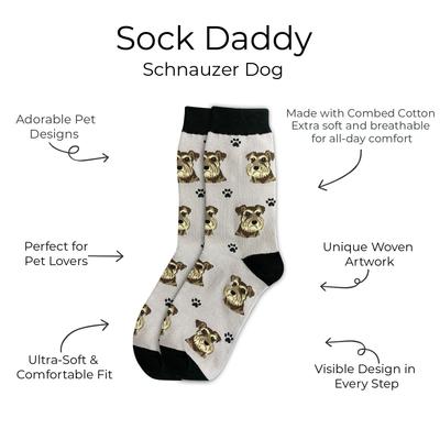 Show full view: E&S PETS Uncropped Schnauzer Sock Daddy, Grey, one size slide 2 of 4