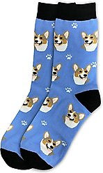 E&S PETS Welsh Corgi Sock Daddy, Blue, one size