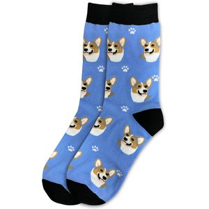 E&S PETS Welsh Corgi Sock Daddy, Blue, one size