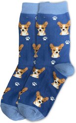 E&S PETS Fawn Chihuahua Sock Daddy, Blue, one size