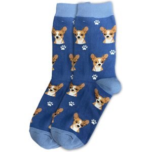 E&S PETS Fawn Chihuahua Sock Daddy, Blue, one size