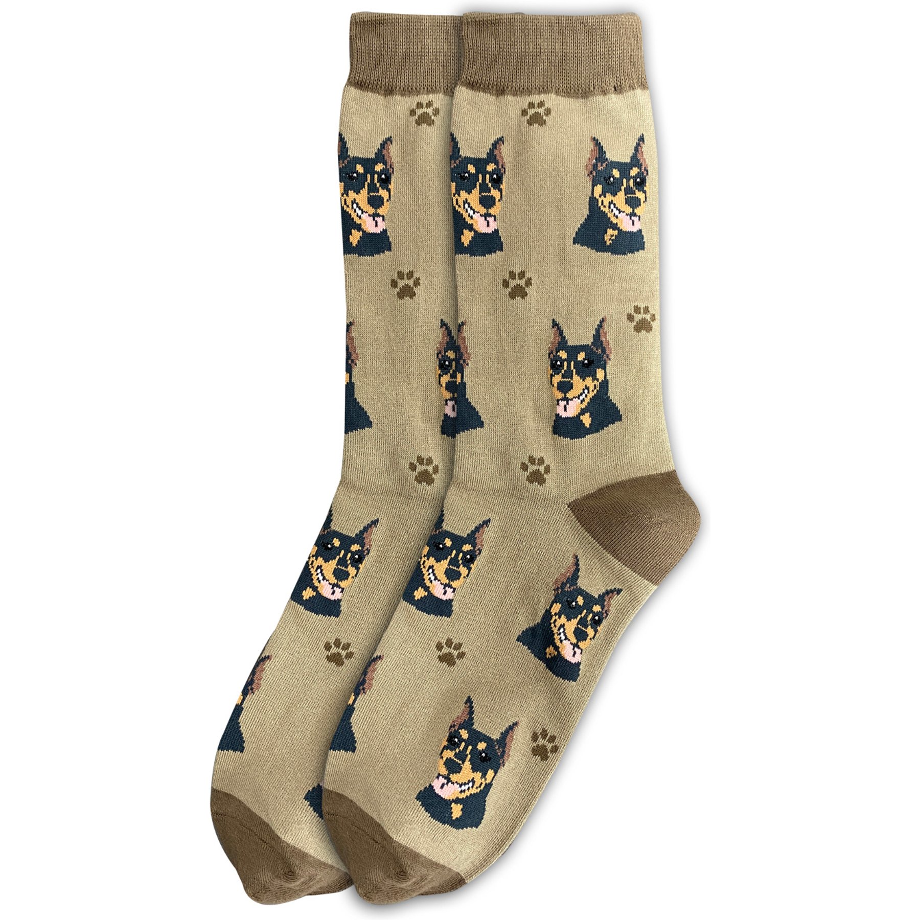 E&S PETS Doberman Sock Daddy, Brown, one size