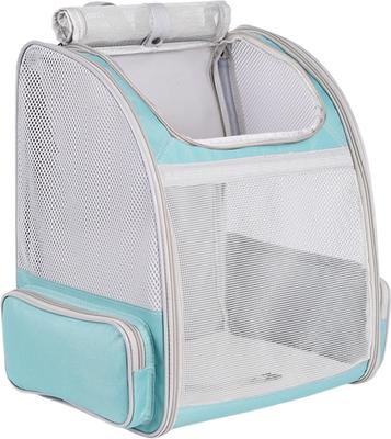 Show full view: Halinfer Soft-Sided Airline-Approved Breathable Small Dog & Cat Carrier Backpack, 16.5 x 12.5 x 11.5-in, Green slide 5 of 7