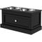 Show in main carousel: AOSTIRMOTOR PawHut Elevated Dog Bowl with Storage Drawer, Black, 2-cup slide 9 of 9