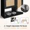 Show in main carousel: AOSTIRMOTOR Dog Bowl Feeding Station with Two Lockers, Elevated Bowls, Black, 2-cup slide 9 of 10