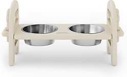 AOSTIRMOTOR Elevated Dog Bowl, Beige, 2-cup slide 2 of 2