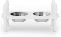 AOSTIRMOTOR Elevated Dog Bowl, White, 2-cup