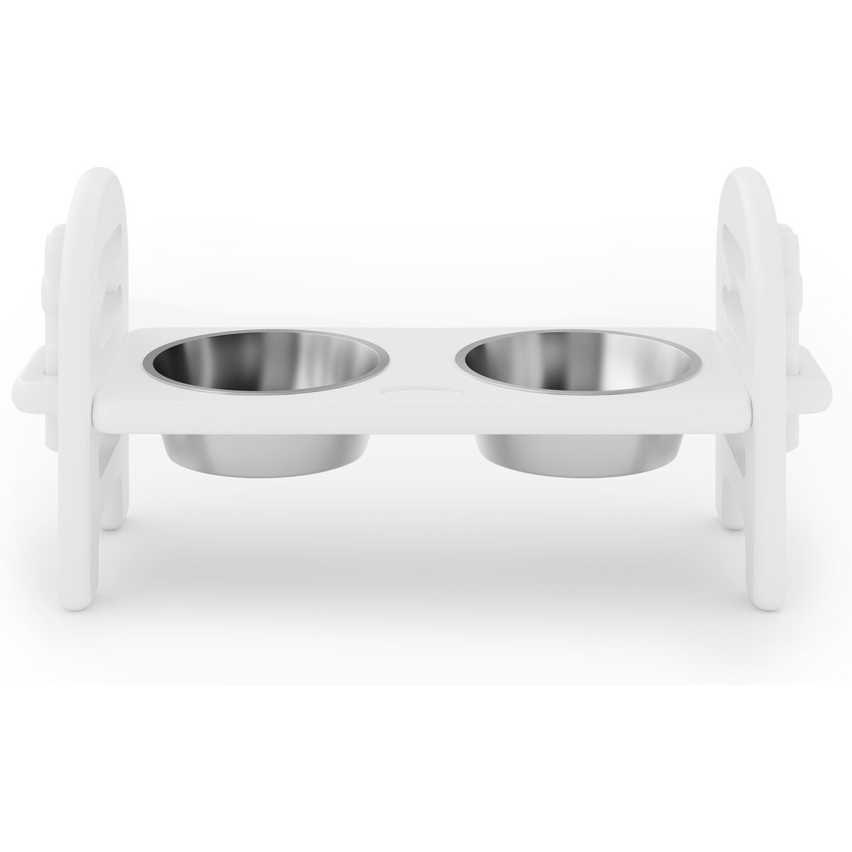 AOSTIRMOTOR Elevated Dog Bowl, White, 2-cup