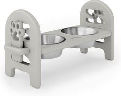 AOSTIRMOTOR Elevated Dog Bowl, Dark Grey, 2-cup