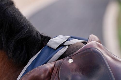 Show full view: Horseware Ireland Amigo Ripstop Horse Exercise Sheet, Navy / Titanium Grey, Medium slide 3 of 5