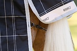 Horseware Rhino Wug 0g Pony Turnout, Black / Grey / White Check / Gray, 45 inches slide 2 of 8