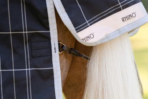 Show full view: Horseware Ireland Rhino Wug 250g Vari-Layer Pony Turnout, Black / Grey / White Check / Gray, 66 inches slide 6 of 8