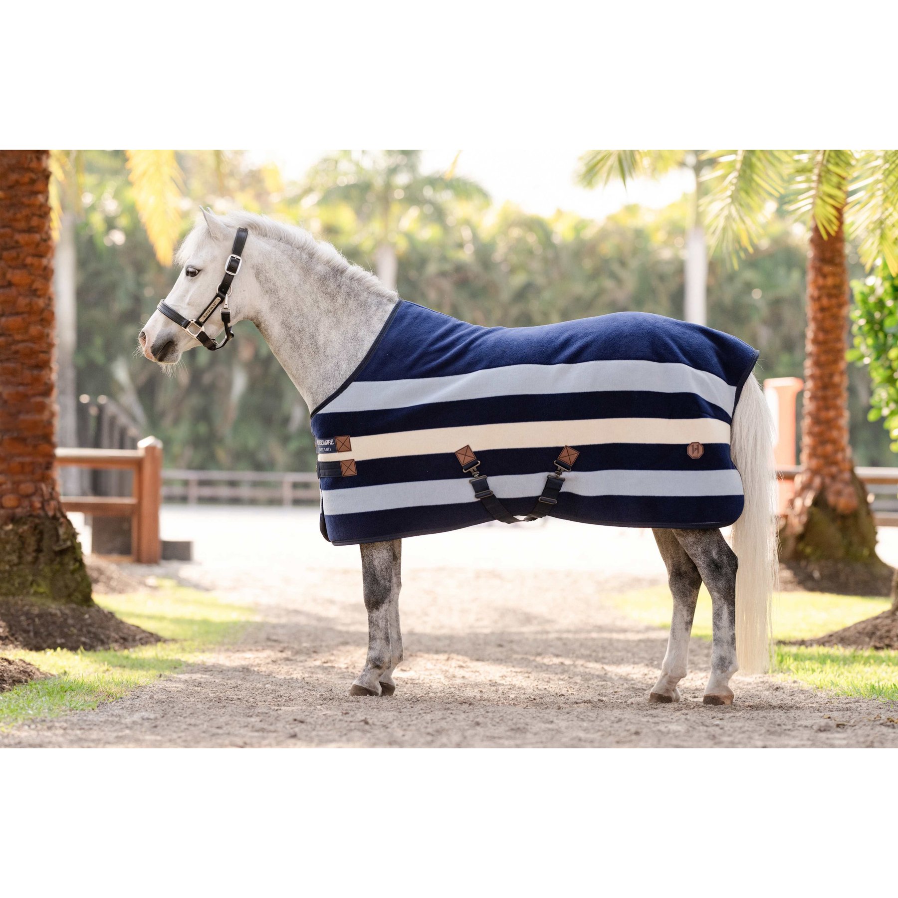 Horseware Newmarket Pony Fleece Cooler, Witney Navy, 69 inches