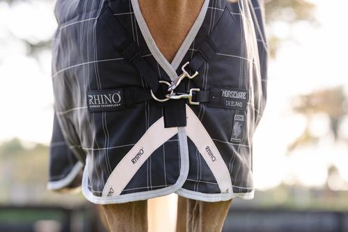 Show full view: Horseware Ireland Rhino Wug 250g Vari-Layer Pony Turnout, Black / Grey / White Check / Gray, 66 inches slide 8 of 8