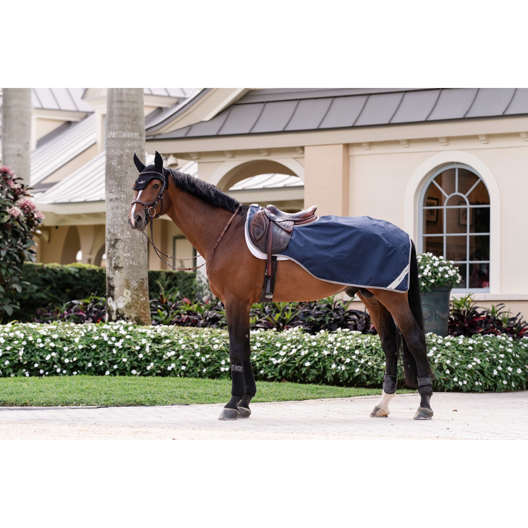 Horseware Amigo Ripstop Horse Exercise Sheet, Navy / Titanium Grey, X Large