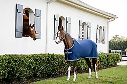 Horseware Ireland Amigo Horse Jersey Cooler, Navy / Titanium Grey / Silver, 66 inches slide 1 of 8