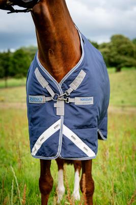 Show full view: Horseware Ireland Rhino Plus 450g Vari-Layer Horse Turnout, Navy / Titanium Grey / Classic Blue, 72 inches slide 5 of 6