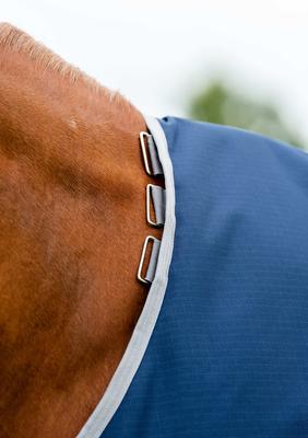 Show full view: Horseware Ireland Amigo Ripstop 900D 100g Horse Turnout, Navy / Titanium Grey, 66 inches slide 3 of 7