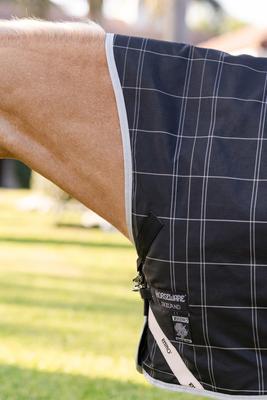 Show full view: Horseware Ireland Rhino Wug 250g Vari-Layer Pony Turnout, Black / Grey / White Check / Gray, 66 inches slide 4 of 8