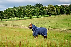 Horseware Ireland Rhino Plus 250g Vari-Layer Horse Turnout, Navy / Titanium Grey / Classic Blue, 66 inches