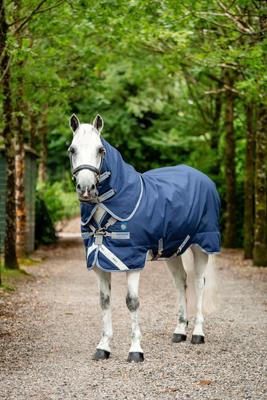Show full view: Horseware Ireland Rhino Plus 0g Pony Turnout, Navy / Titanium Grey / Classic Blue, 45 inches slide 3 of 8