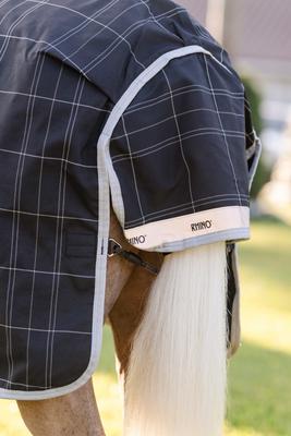 Show full view: Horseware Ireland Rhino Wug 250g Vari-Layer Pony Turnout, Black / Grey / White Check / Gray, 66 inches slide 5 of 8