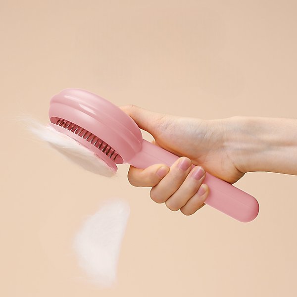 Show full view: Happy & Polly Donut Cat Groom Brush, Pink slide 2 of 8