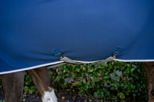 Show full view: Horseware Ireland Amigo Horse Jersey Cooler, Navy / Titanium Grey / Silver, 84 inches slide 4 of 5