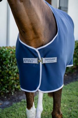 Show full view: Horseware Ireland Amigo Horse Jersey Cooler, Navy / Titanium Grey / Silver, 84 inches slide 5 of 5
