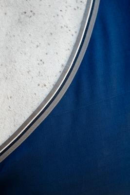 Show full view: Horseware Ireland Rambo Embossed Lining Horse Stable Sheet, Navy / Thunderstorm Grey / Silver, 78 inches slide 6 of 7