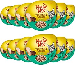 Meow Mix Tenders in Sauce with Real Chicken & Liver Wet Cat Food, 2.75-oz can, case of 12