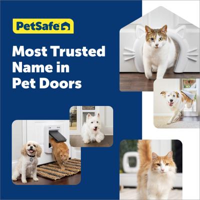 Show full view: PetSafe 4-Way Locking Plastic Big Cat Door, White slide 7 of 9