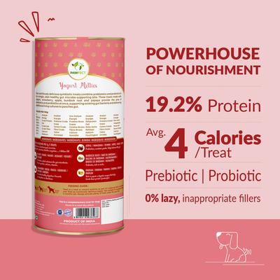 Show full view: Pawfect All Natural Grain-free Yogurt with Strawberry Prebiotic Probiotic Freeze-dried Dog Treat, 1.34-oz canister slide 3 of 10