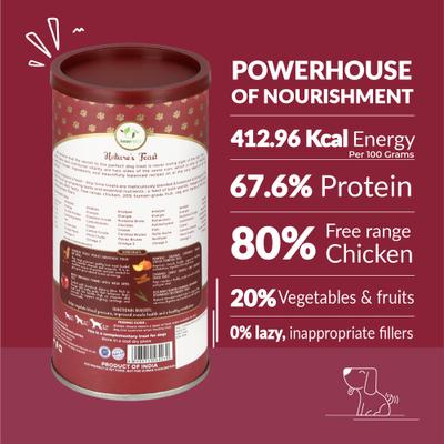 Show full view: Pawfect Nature's Feast Chicken with Pumpkin & Apple Grain-Free All Natural Freeze-Dried Dog Training Treat, 5.29-oz canister slide 3 of 9