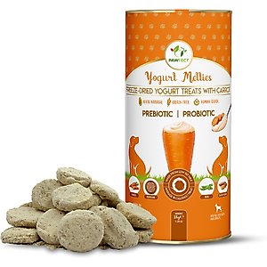 Pawfect All Natural Grain-free Yogurt with Carrot Prebiotic Probiotic Freeze-dried Dog Treat, 1.34-oz canister